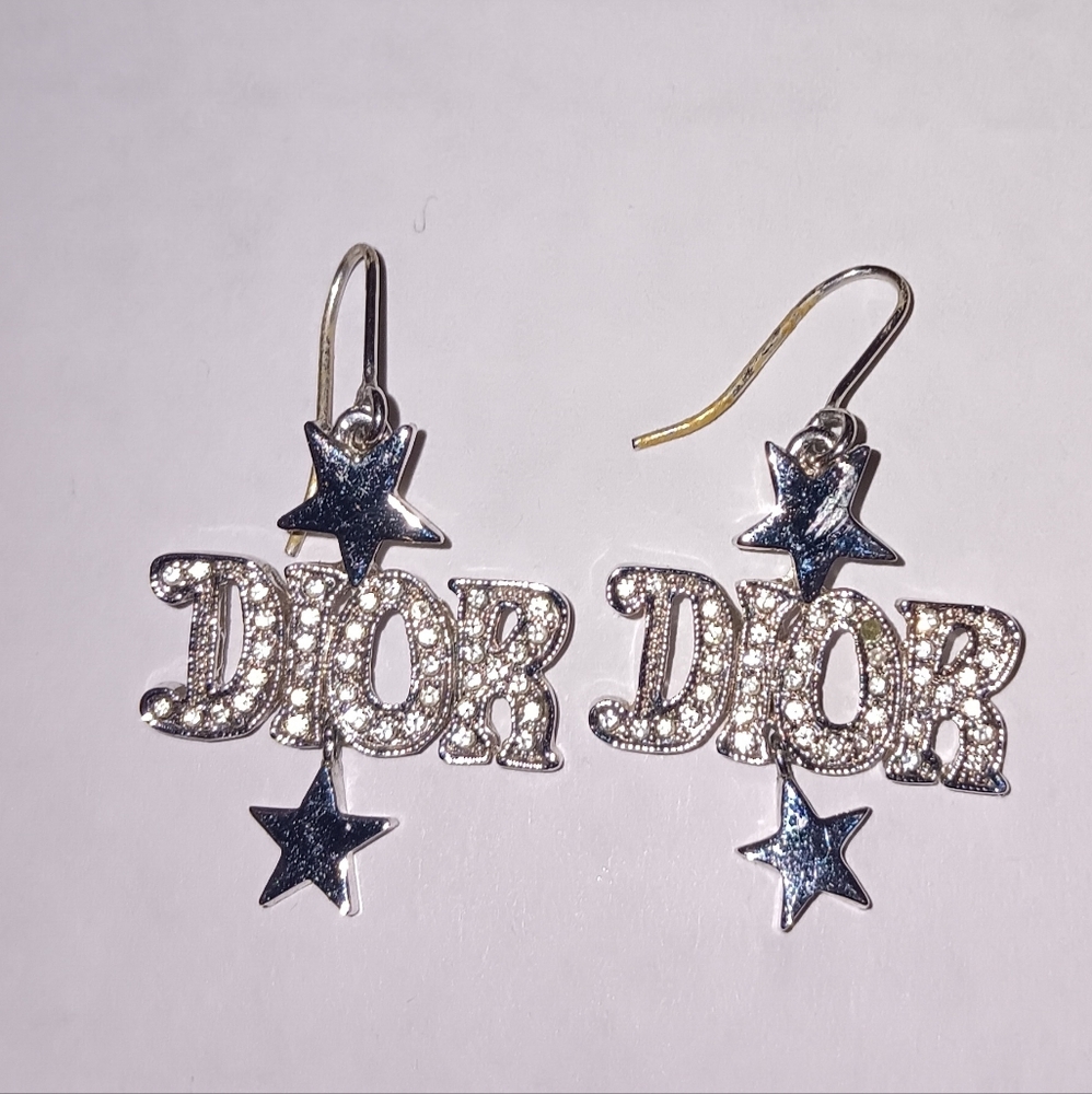 Christian Dior Vintage Y2K Rhinestome Star Earrings